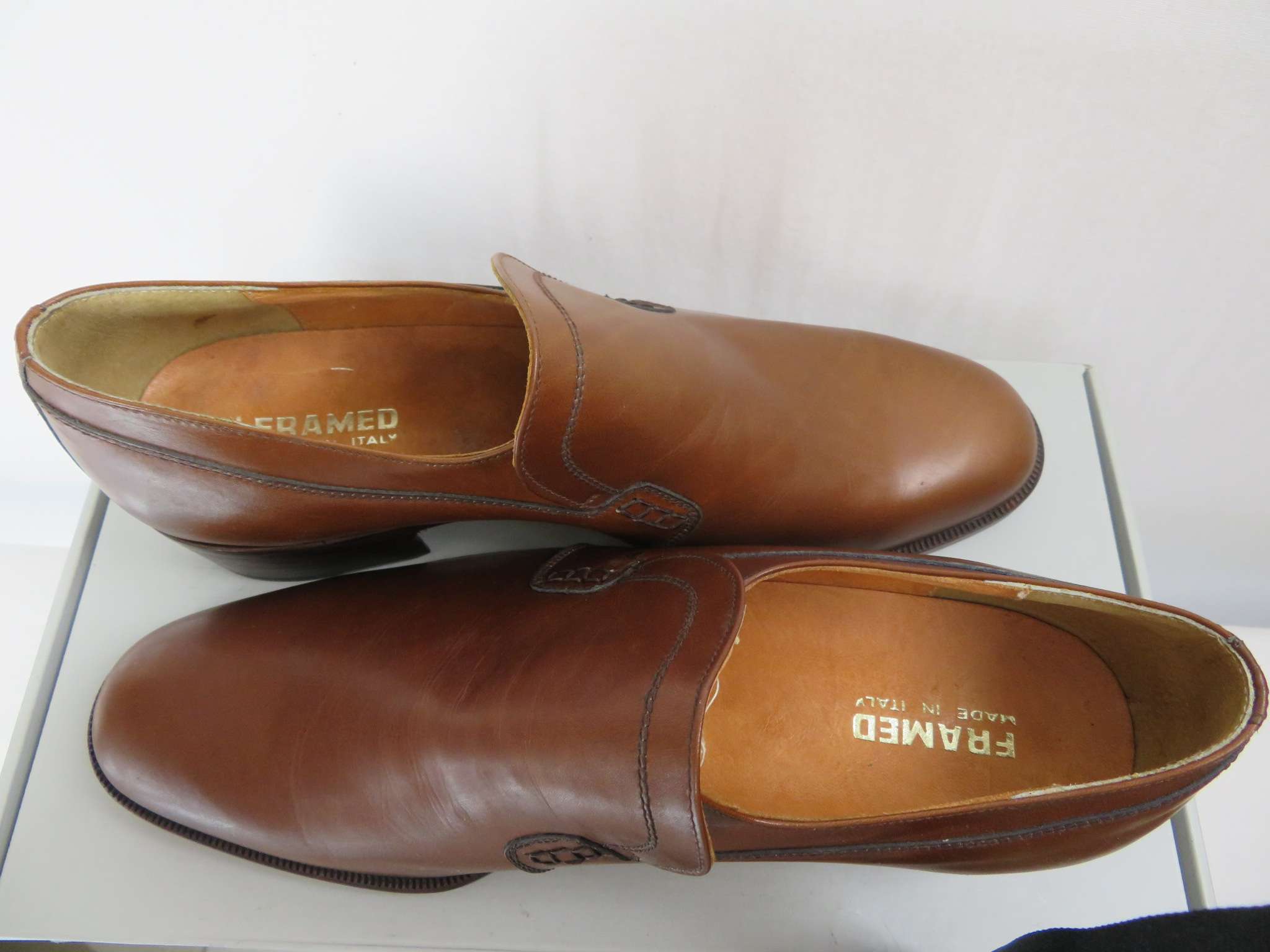 Buty damskie Framed brązowe skórzane vero cuoio