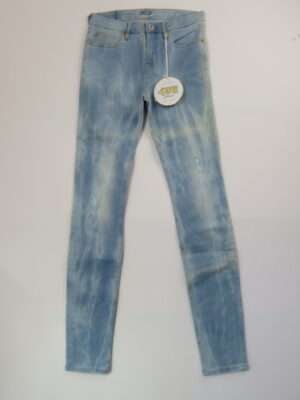 Light blue tie-dye jeans with marbled effect by 49R in size 27